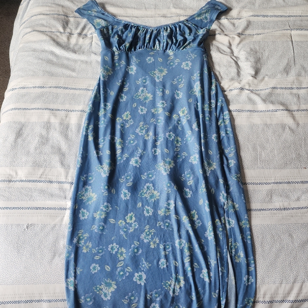 Stitch & Pine Floral Maxi Dress With Smocked Back